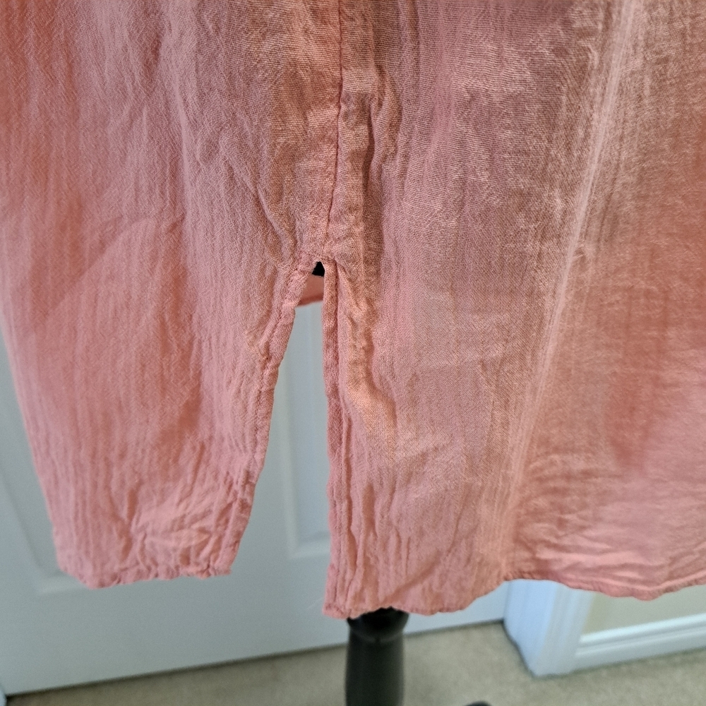 O'Neill Cotton Gauze Swim Cover Up Tunic Blouse Clay Orange Coral  Size Medium - Picture 10 of 14